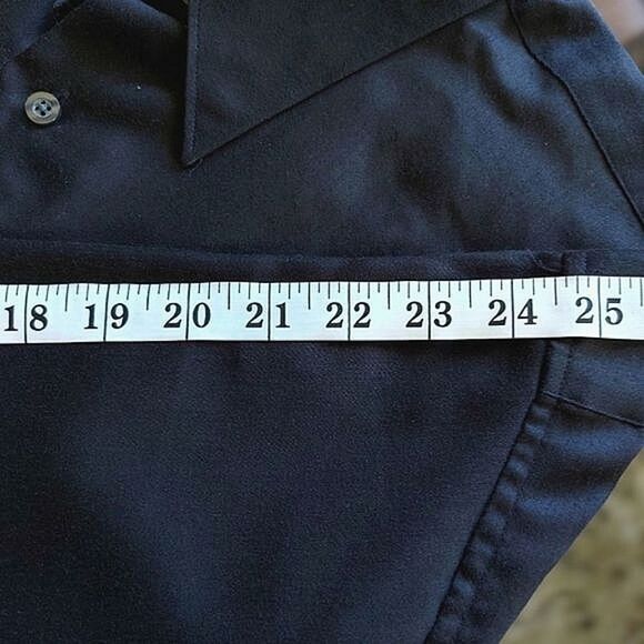 Studio Profilo Black long sleeve dress shirt - Picture 5 of 12